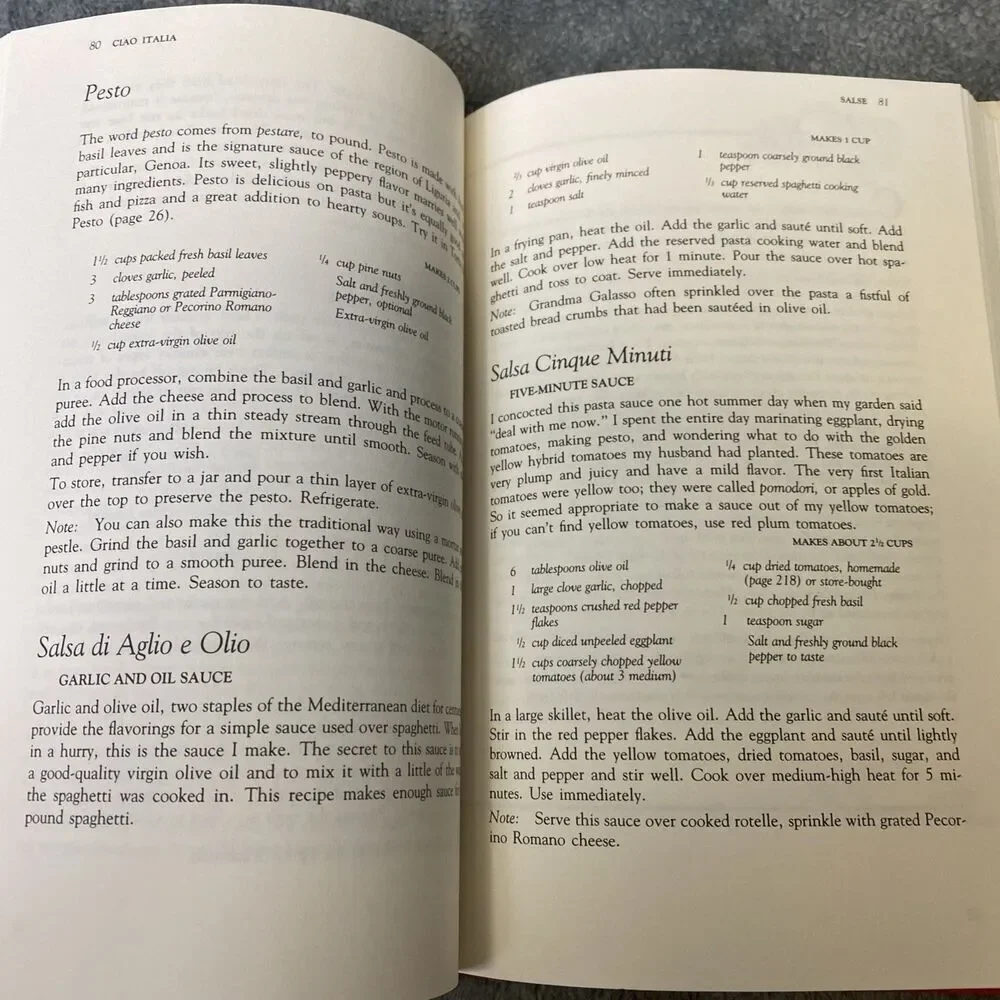 CIAO ITALIA Cookbook By Mary Ann Esposito Italian Cuisine 277 Pages 1991